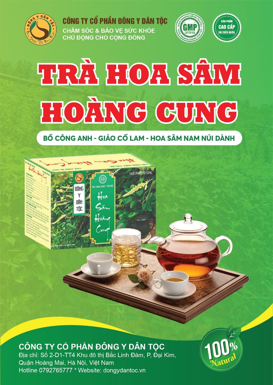 TRÀ THẢO DƯỢC THẢI ĐỘC HOA SÂM HOÀNG CUNG